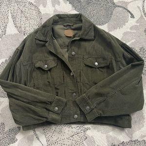 American Eagle oversized corduroy cropped jacket. Size Large